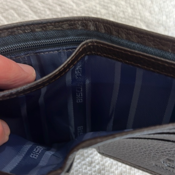 Bison Denim Brown Leather Men’s Wallet - Picture 4 of 4